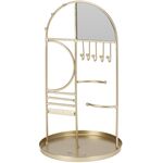 Διακοσμητική κρεμάστρα για κοσμήματα μεταλλική σε χρυσό χρώμα 15x15x2,9cm