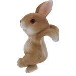 Πασχαλινό διακοσμητικό για το ποτηστήρι με λαγό σε καφέ χρώμα 8.5x5.8x4.5cm