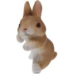 Πασχαλινό διακοσμητικό για το ποτηστήρι με λαγό σε καφέ χρώμα 8.5x5.8x4.5cm