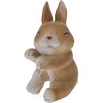 Πασχαλινό διακοσμητικό για το ποτηστήρι με λαγό σε καφέ χρώμα 8.5x5.8x4.5cm