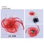 Μπουτονιέρα και κλιπ μαλλιών σε κόκκινο χρώμα