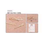 Τσιμπιδάκια μαλλιών σετ 3τμχ σε χρυσό χρώμα 7cm