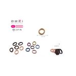 Λαστιχάκια μαλλιών 6τμχ σε nude αποχρώσεις 4.5cm