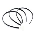 Στέκα μαλλιών μαύρη λεπτή σετ 3τμχ 12x1cm