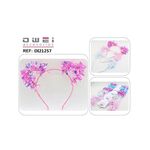 Στέκα μαλλιών με αυτάκια γάτας με πολύχρωμα κρόσια σε 5 χρώματα