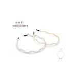 Στέκα μαλλιών κυματιστή σε λευκό χρώμα με πέρλες