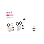 Σετ 2 λαστιχάκια μαλλιών με 8 τσιμπιδάκια και 2 κλαμεράκια σε μαύρο χρώμα