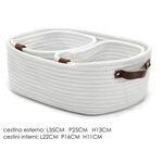 Σετ καλάθια οβάλ 3 μεγέθη λευκό χρώμα