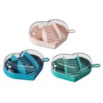 Φορητή κοσμηματοθήκη σε σχήμα καρδιάς σε ροζ χρώμα 12x9x5cm