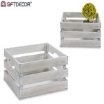 Τελάρο ξύλινο με διαστάσεις 21x15x11cm σε ξεβαμένο λευκό χρώμα