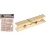 Μανταλάκια ρούχων από bamboo σετ 24τμχ