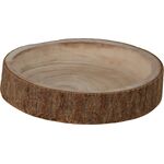 Ξύλινο πιάτο σε σχήμα κορμού 25x25x4cm