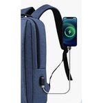 Τσάντα σακίδιο για laptop & tablet & USB με 3 θήκες σε μπορντώ χρώμα 26x13x39cm