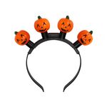 Αποκριάτικη στέκα μαλλιών Halloween με φως LED με κολοκυθες σε πορτοκαλί χρώμα