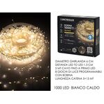 Χριστουγενιάτικα λαμπάκια Led θερμό χρώμα, λευκό καλώδιο 1000m