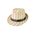 Καπέλο καβουράκι ψάθινο ριγέ με μαύρη κορδέλα