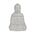 Κεραμική Συσκευή για αιθέρια έλαια Καθιστός Βούδας σε λευκό χρώμα 14x8cm