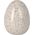 Πασχαλινό διακοσμητικό αυγό από πορσελάνη σε λευκό χρώμα 17cm
