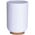 Ποτήρι πλαστικό σε λευκό ματ με βάση από bamboo 300ml