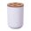 Ποτήρι πλαστικό σε λευκό ματ με βάση από bamboo 300ml