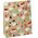 Χριστουγεννιάτικη σακούλα δώρου σε μπεζ χρώμα με σχέδια 18x8x23cm