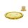 Βάση για κερί γυάλινη στρόγγυλη 12cm Κίτρινη