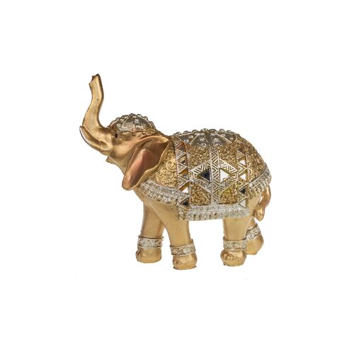 Διακοσμητικός ελέφαντας για καλή τύχη σε χρυσό χρώμα 10cm