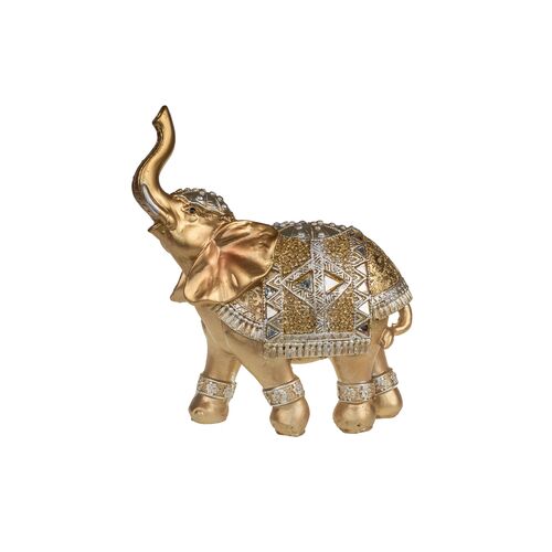 Διακοσμητικός ελέφαντας για καλή τύχη σε χρυσό χρώμα 14cm