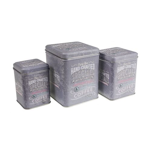 Μεταλλικό κουτί διακόσμησης κι αποθήκευσης 3τμχ