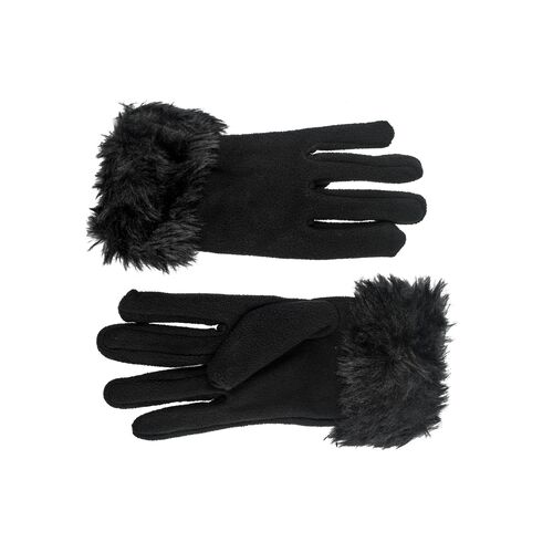 Γάντια fleece με γούνινο τελείωμα