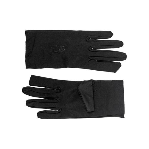 Γυναικεία ελαστικά γάντια παρέλασης πολυεστέρα σε μαύρο χρώμα