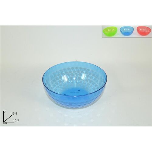 Στρόγγυλο πλαστικό μπώλ 15,5cm σε μπλε χρώμα