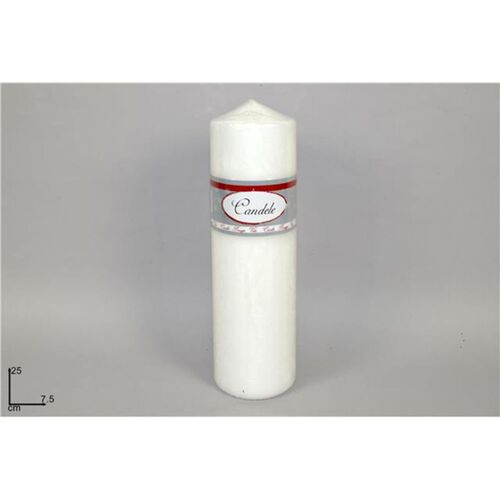 Κερί διακοσμητικό λευκό 25x7.5cm