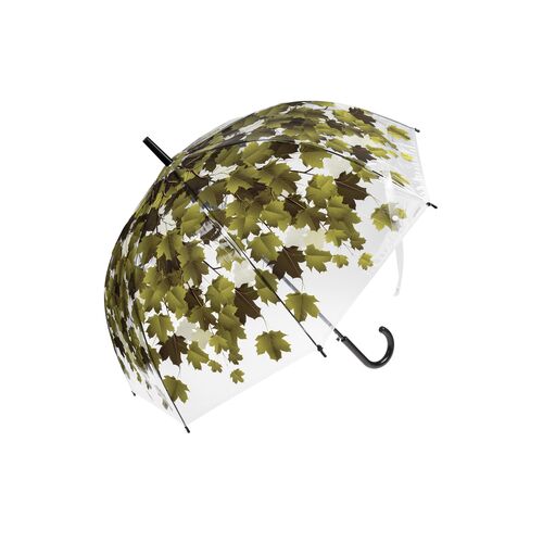 Ομπρέλα 8 ακτίνων διάφανη με αυτόματο μπαστούνι Seasons