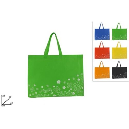 Υφασμάτινη τσάντα με λουλούδια 45x34x12cm σε 6 χρώματα