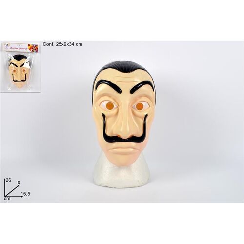 Αποκριάτικη μάσκα πρόσωπο Νταλί 15.5x9x26cm