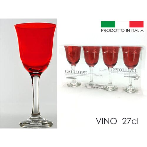 Κόκκινο ποτήρι κρασιού 270ml