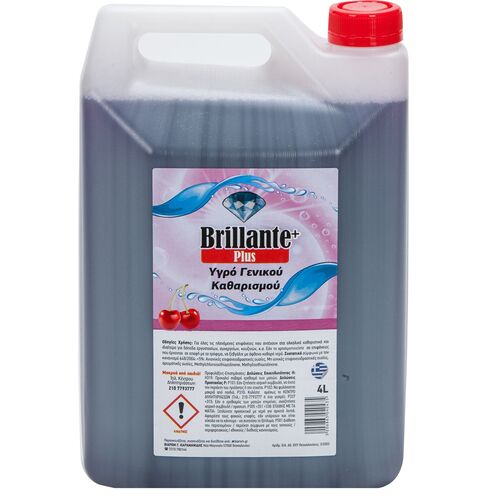 Brillante Plus Υγρό Γενικού καθαρισμού με άρωμα κεράσι 4lt