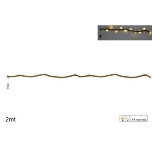 Χριστουγεννιάτικο σκοινί με λαμπάκια 2m