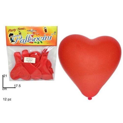 Μπαλόνια κόκκινα σε σχήμα καρδιάς 12τμχ