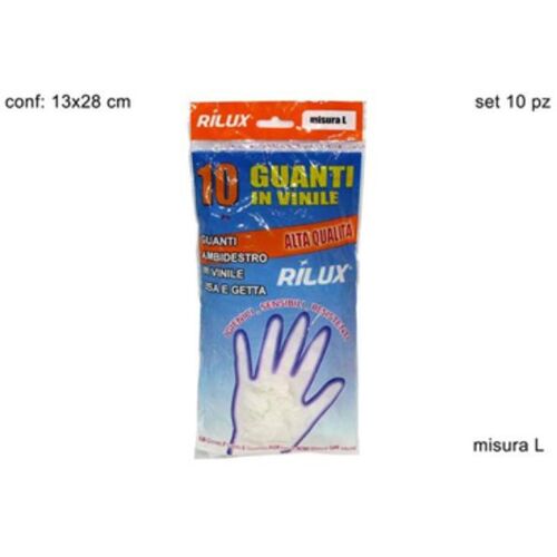 Rilux γάντια μίας χρήσης Large 10 τμχ