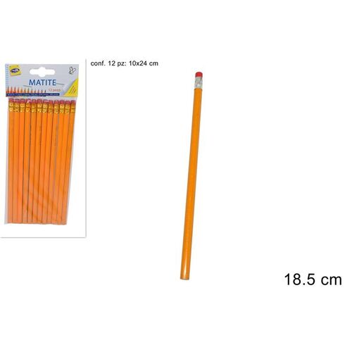 Μολύβι με σβήστρα σετ 12τμχ