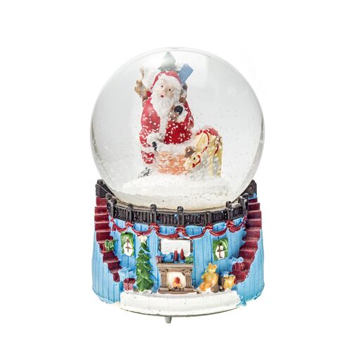 Χριστουγεννιάτικη γυάλινη διακοσμητική χιονόμπαλα