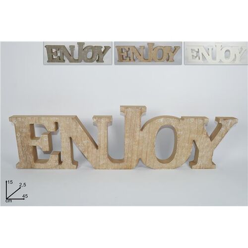 Διακοσμητική ξύλινη επιγραφή `ENJOY` με μήκος 70cm