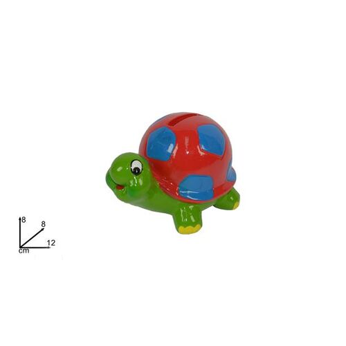 Κουμπαράς χελώνα από πορσελάνη σε διάφορα χρώματα 12x8x8cm