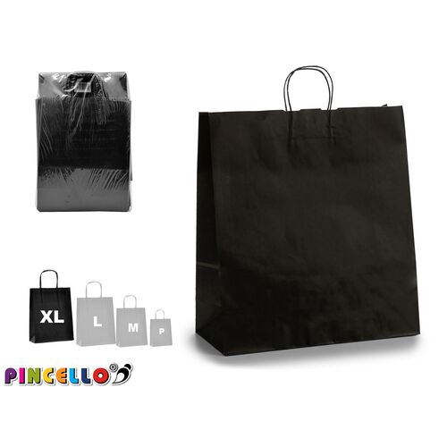 Σακούλα δώρου XL σε μαύρο χρώμα