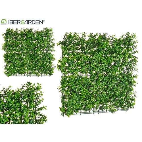 IberGarden Πλαστικός φράχτης με πράσινα φύλλα 50x50cm