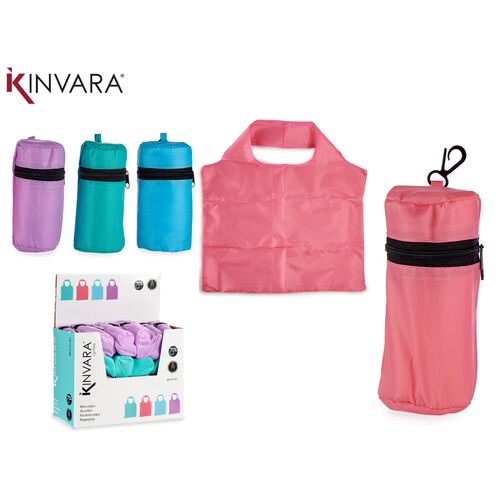 Kinvara Τσάντα για ψώνια με γάντζο σε ροζ χρώμα 46x55cm