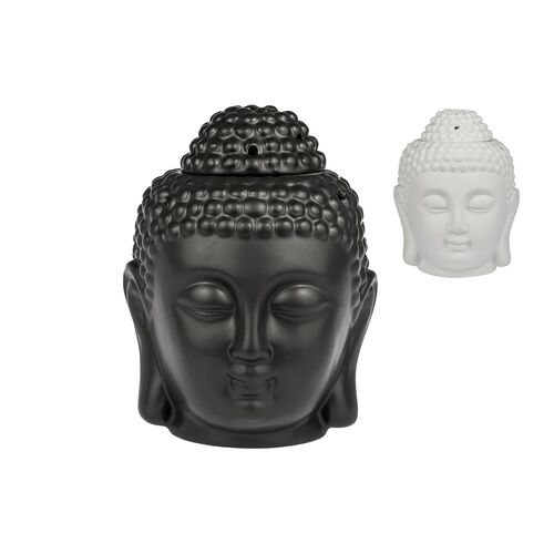 Κεραμική Συσκευή για αιθέρια έλαια μεγάλος Βούδας σε μαύρο χρώμα 12x8cm