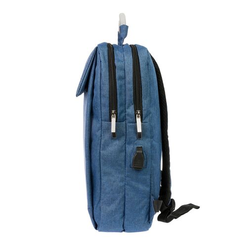 Τσάντα σακίδιο για laptop & tablet & USB με 3 θήκες σε μπορντώ χρώμα 26x13x39cm